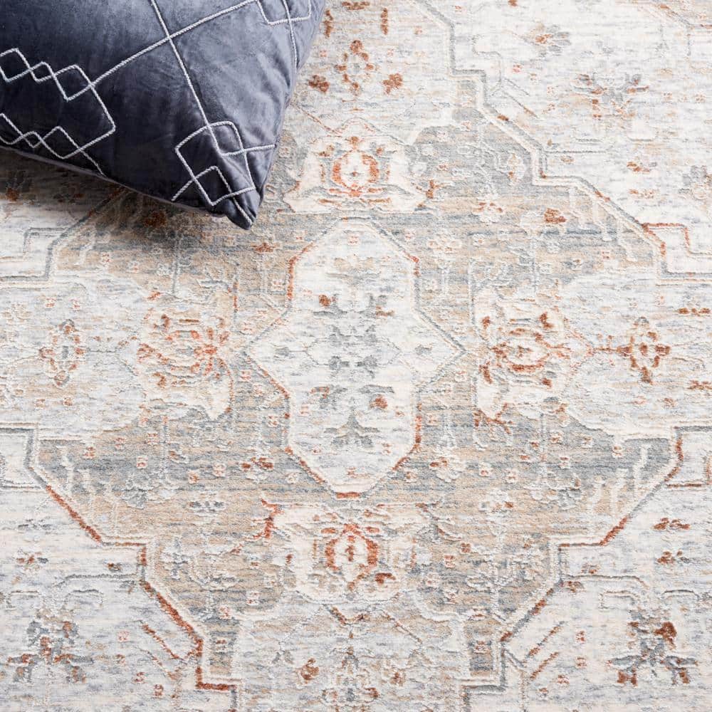 Elysian Blue 8'x10' Hand-Knotted Viscose Rectangular Rug