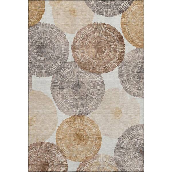 Mayfield Premium Machine Washable Abstract AMF2351 Copper 10 ft. x 14 ft. Area Rug