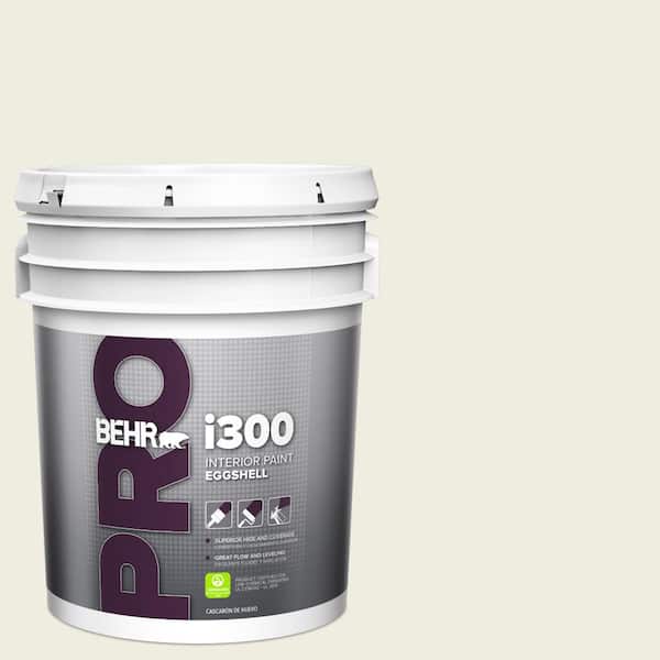BEHR PRO 5 gal. #GR-W09 Snowfall White Eggshell Interior Paint