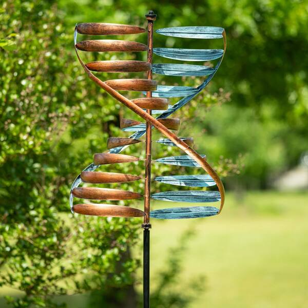 Evergreen 90 in. Twisting Helix Metal Wind Spinner WSG2RFMET326