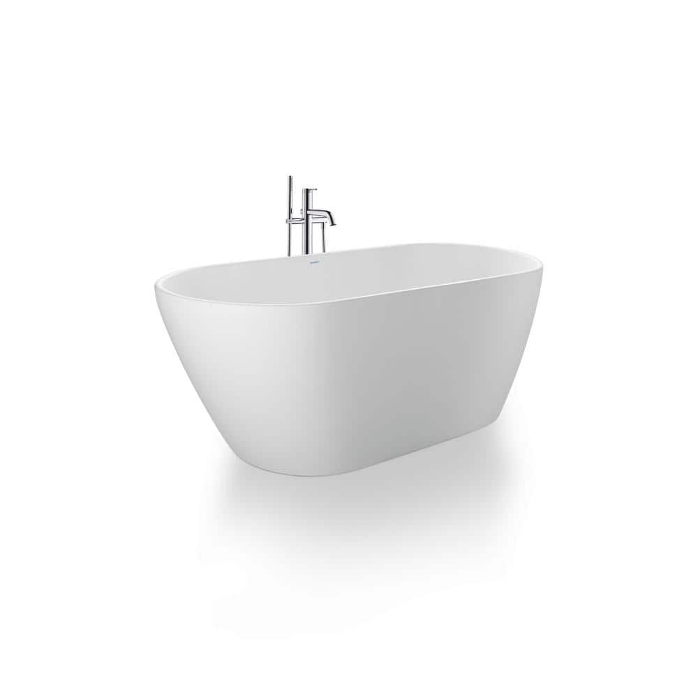 Duravit 63'' White Acrylic Freestanding Soaking Bathtub