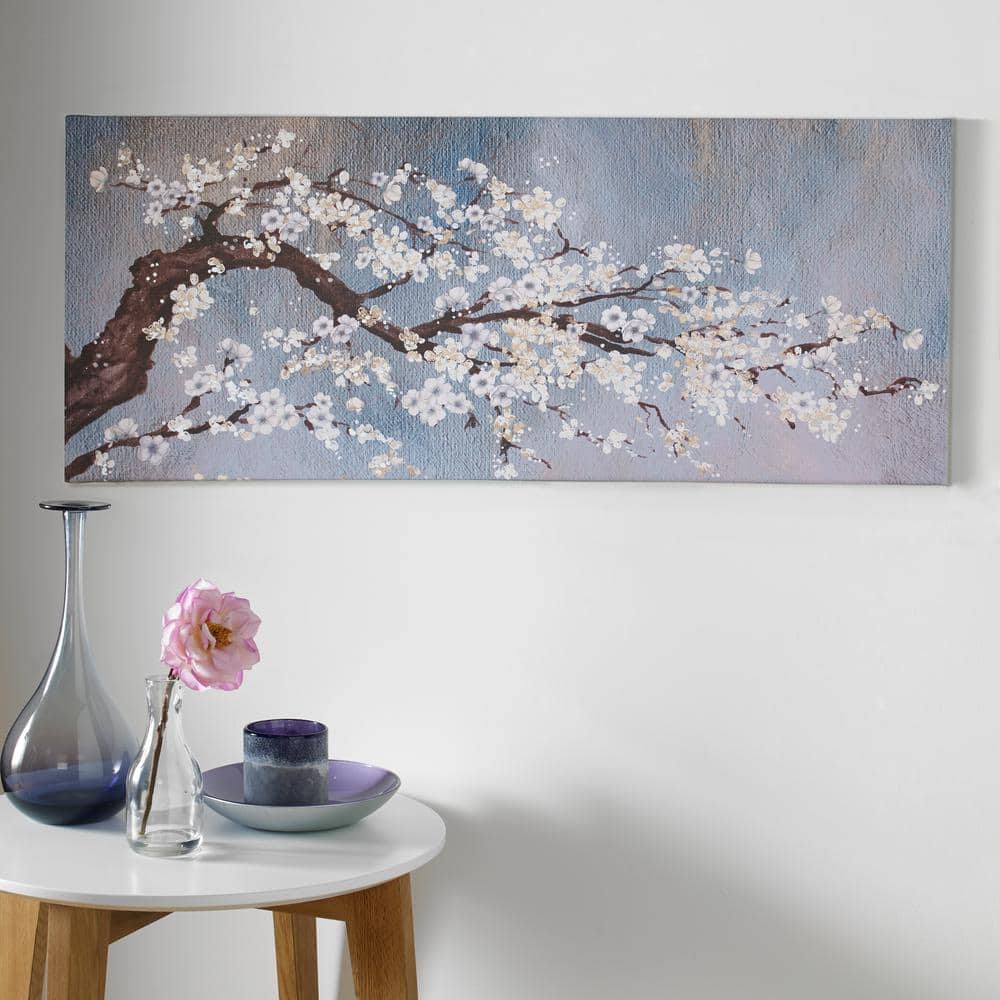 Classic Orchid Brown and Grey Canvas Wall Art, 16" x 39"