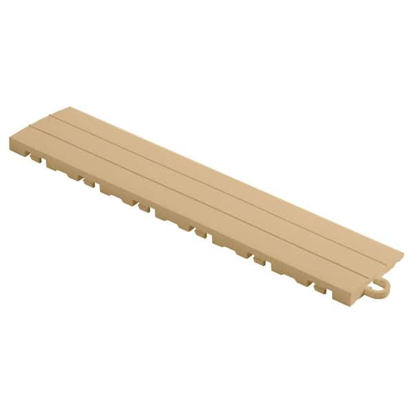 Swisstrax 2.75 in. x 12 in. Mocha Java Pegged Polypropylene Ramp Edging for Diamondtrax Home Modular Flooring (10-Pack)