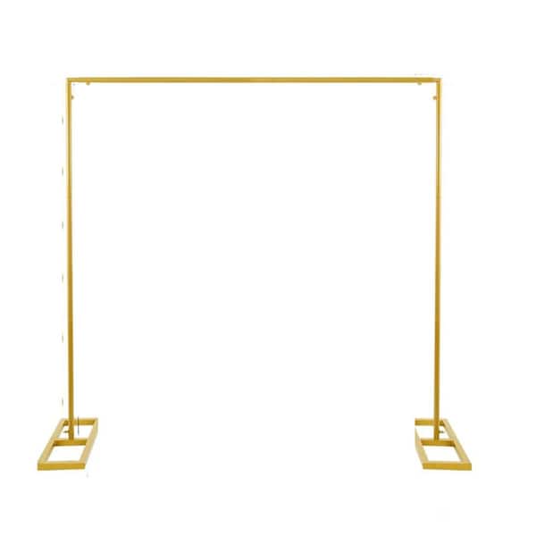 Adjustable Metal Backdrop Stand 8.2FT Heavy Duty Wedding Arch Frame with Clamps for Parties and Garden Decor