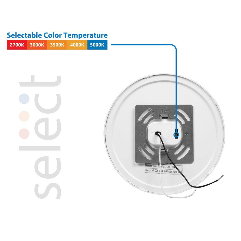 8-Inch White Round Selectable LED Surface Mount Downlight