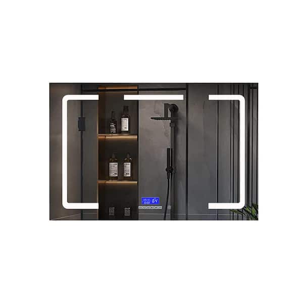 Lesina 48 in. W x 32 in. H Surface-Mount LED Mirror Medicine Cabinet with Defogger