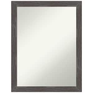 Woodridge Rustic Grey 21 in. x 27 in. Non-Beveled Farmhouse Rectangle Wood Framed Wall Mirror in Gray