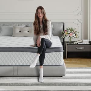 KING Size Medium Firm Comfort Hybrid Memory Foam Tight Top 10in. Breathable and Cooling Mattress