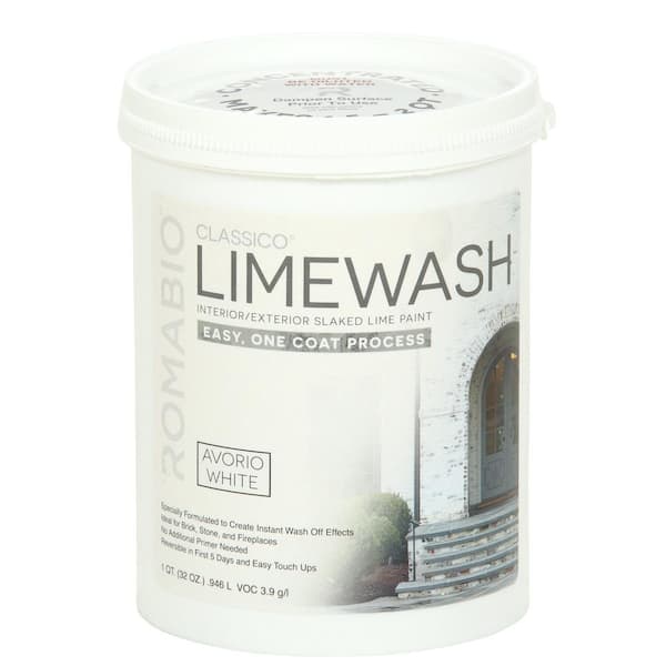 ROMABIO 1-Qt. Avorio White Limewash Interior/Exterior Paint