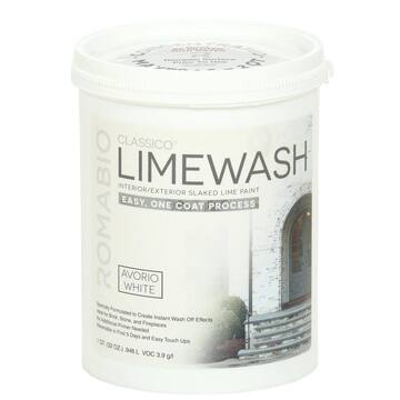 1-qt. Avorio White Limewash Interior/Exterior Paint