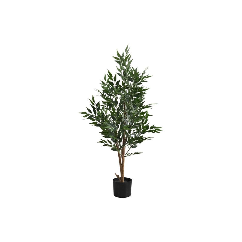 47  Green Artificial Acacia in a Black Plastic Pot