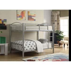 Silver Full Adjustable Bunk Bed with Metal Frame