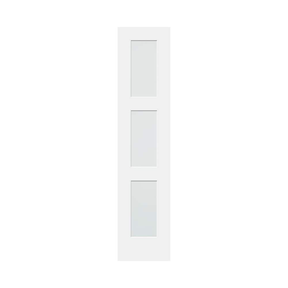 18 x 80 in. Pre-drilled White 3-Lite Frosted Tempered Glass Interior Door Slab,Solid Core, Primed, LH Inswing, Composite price history on PriceWatchPro