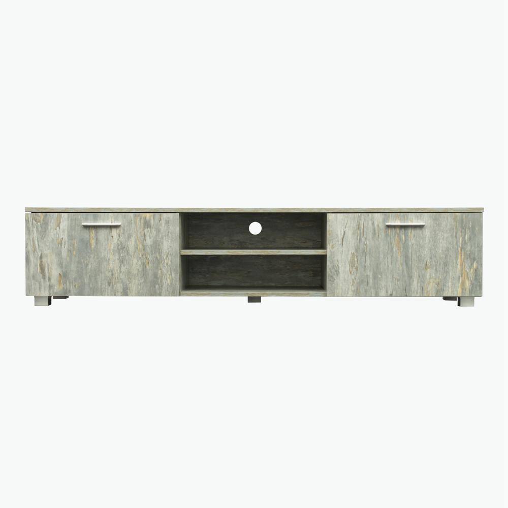 63 in. Gray TV Stand Fits TV's up to 55 in. with 3-Holes in Gray