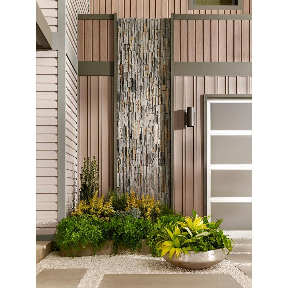 Bronze 15" Modern Cylinder Wall Sconce