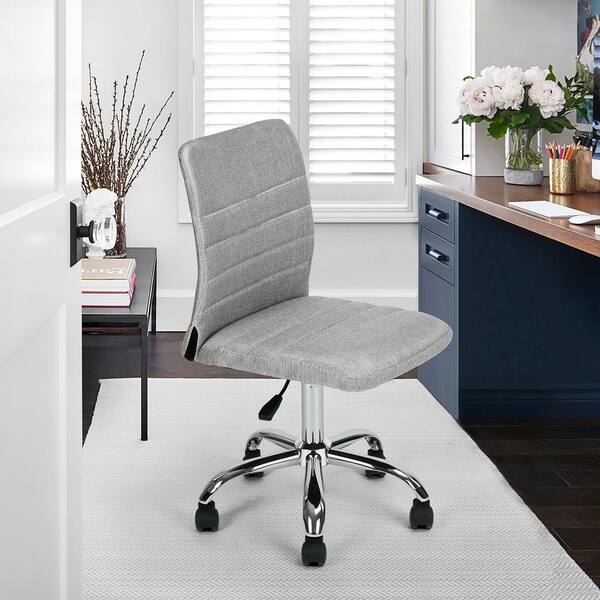 Homy Casa 17.1 in. Width Standard Gray Fabric Task Chair with Adjustable Height
