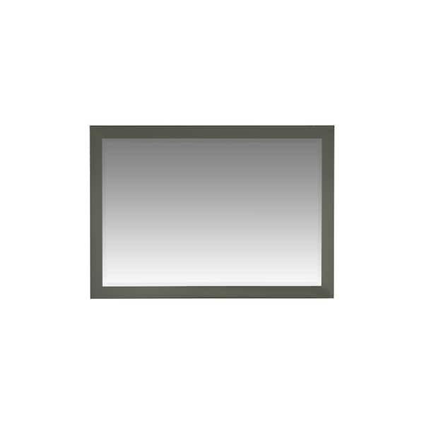 44 in. W x 31.5 in. H Pewter Green Rectangular Framed Wall Bathroom Vanity Mirror (WS2512-48-PG-M)