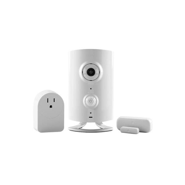 iControl Networks Piper classic All-in-One Security System with Video Monitoring Camera - White