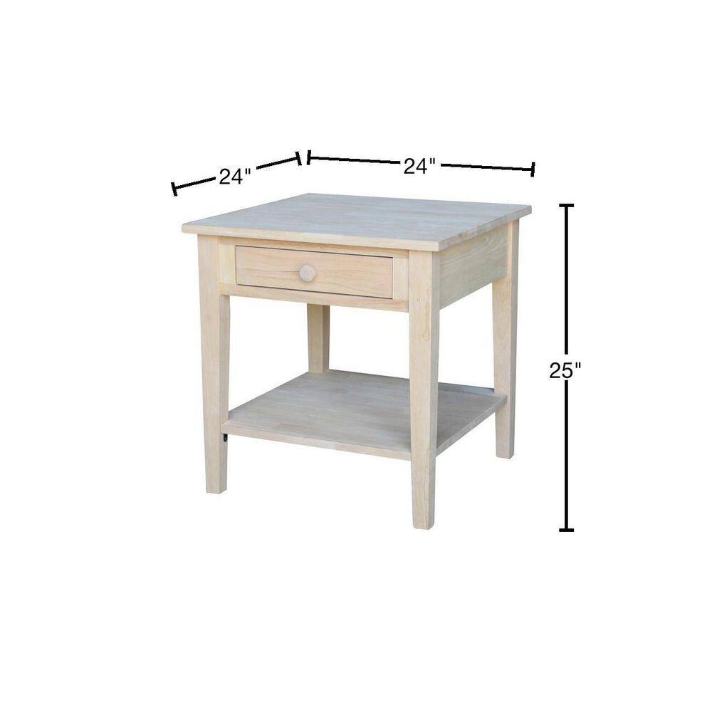 Spencer Unfinished End Table - thumbnail 3