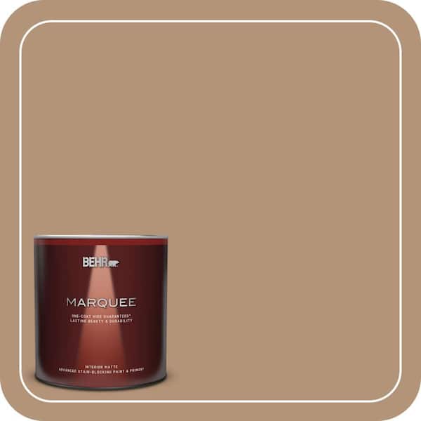 BEHR MARQUEE 1 qt. Home Decorators Collection #HDC-FL14-6 Gingerbread Latte Matte Interior Paint & Primer