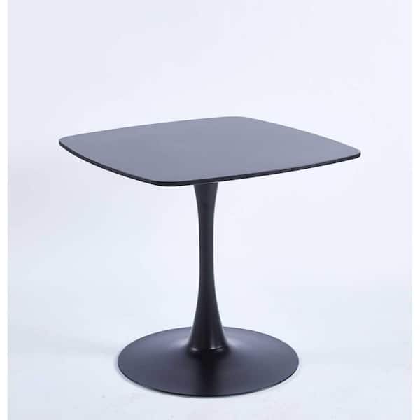 32 in. Square Black Special Big Dining Table, MDF Dining Table, Kitchen Table Wood Top (Seats-4)