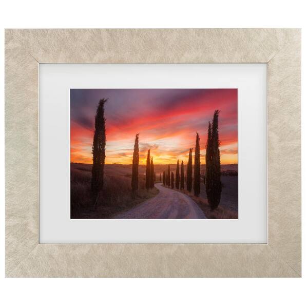 Trademark Fine Art Rostovskiy Anton Tuscany Sunset Matted Framed Photography Wall Art 19.5 in. x 23.5 in