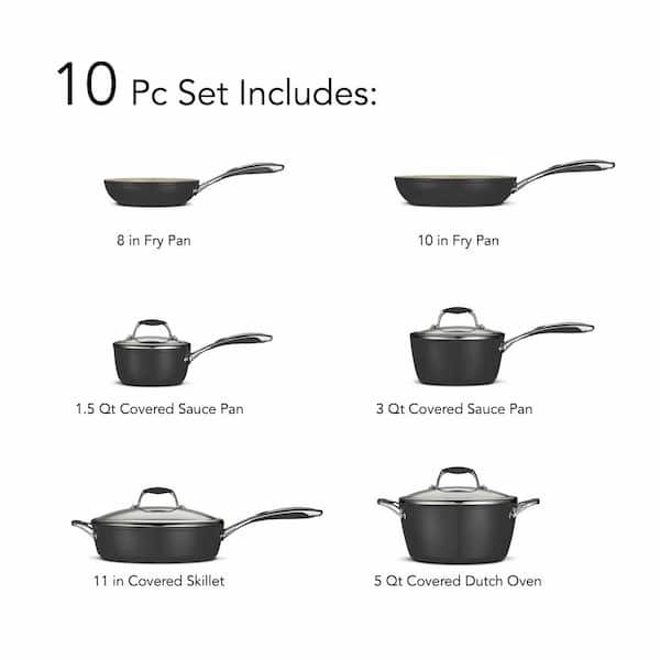Tramontina Gourmet Ceramica Deluxe 11 Non Stick Skillet with Lid