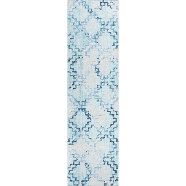 Addison Rugs Modena Skydust 2 ft. 3 in. x 7 ft. 6 in. Trellis Runner Rug