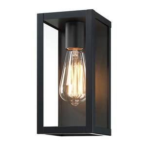 4 Pack 1-Light 10in" Matte Black Finish Outdoor Wall Lantern Scone With Clear Glass Shade