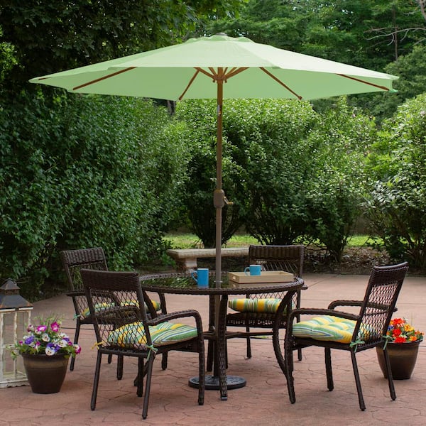 green floral patio umbrella House of Hackney Foliage PLANTASIA The PLANTASIA Parasol Green Flower Umbrella - High