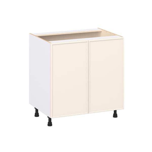 Fairview 33 in.W x 24 in.D x 34.5 in. H Assembled Slim Shaker Base Kitchen Cabinet in Washed Linen with 3-Inner Drawers