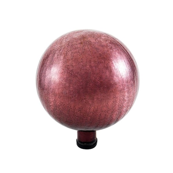Decorative Reflecting Glass Gazing Globe, 10 in. Dia, Plum Purple