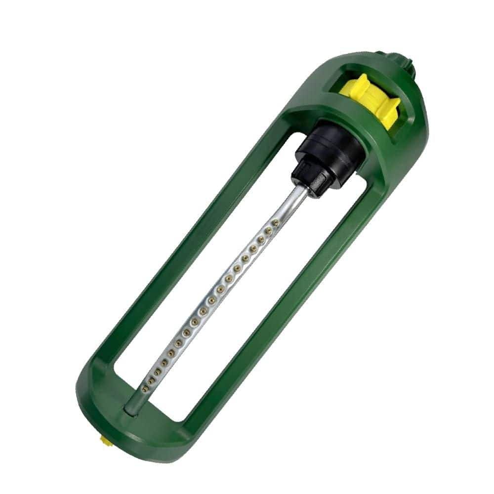 Oscillating Lawn Sprinkler, 18 Brass Nozzles Garden Water Sprayer, Heavy Weight Base, for Yard, Green and Yellow price history on PriceWatchPro