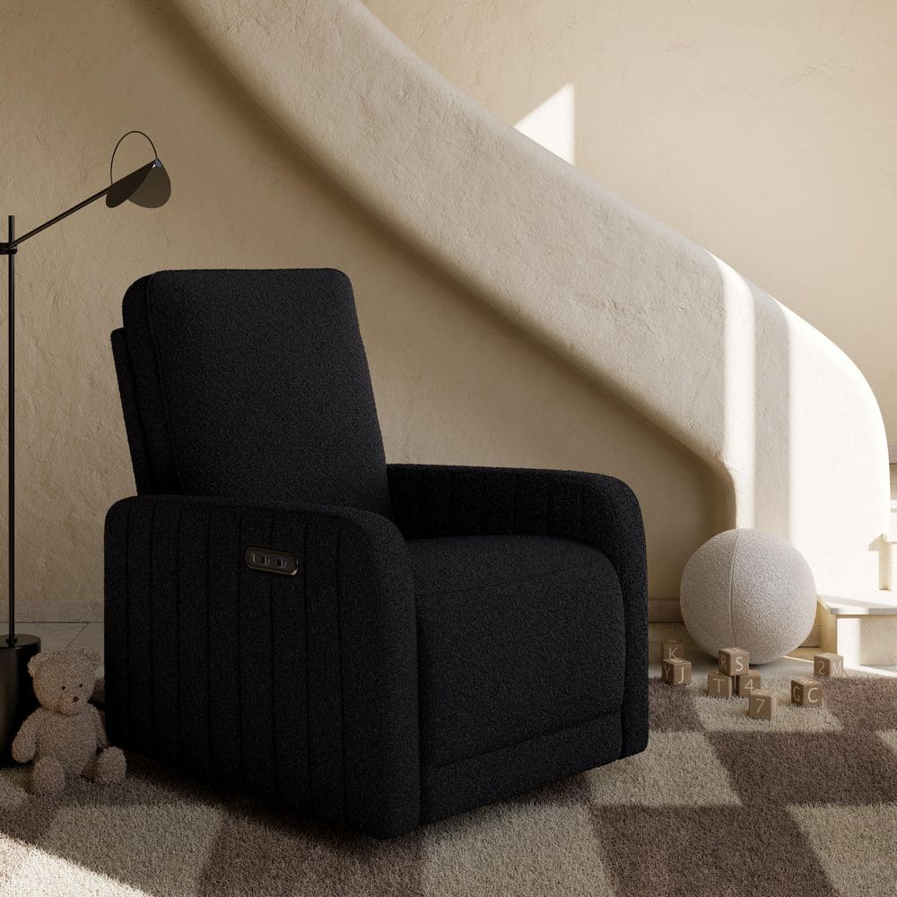 コアクレードル　CoreCradle Storkcraft Kyoto Black Boucle Deluxe Nursery Power Recliner