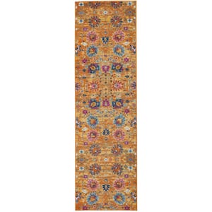 Passion Sun 2 ft. x 8 ft. Persian Vintage Kitchen Runner Area Rug