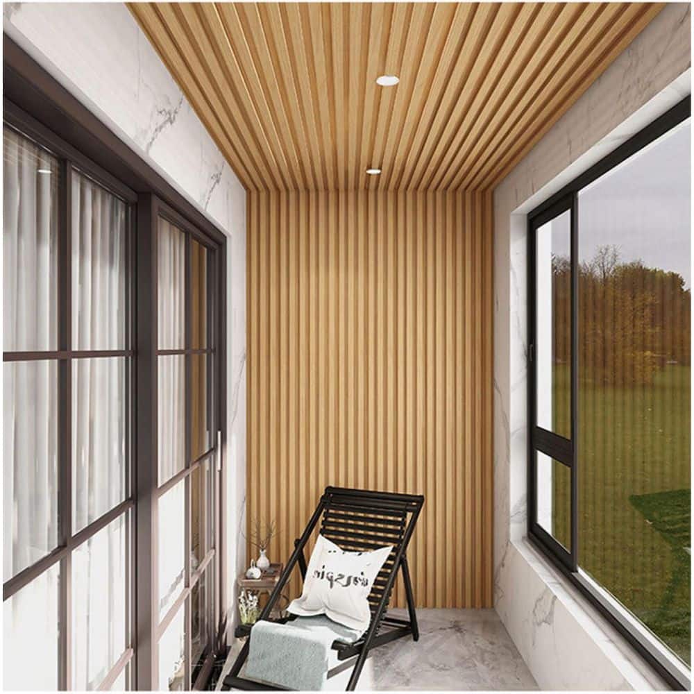 106" Light Oak Finished Wood Wall Paneling