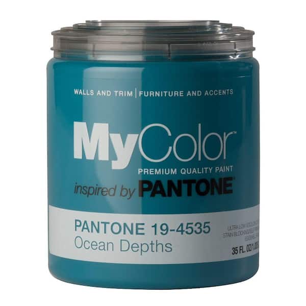 MyColor inspired by PANTONE 19-4535 35 oz. Eggshell Ocean Depths Self Priming Paint-DISCONTINUED