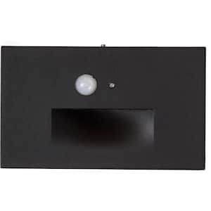 LED Indoor and Outdoor Motion Sensor Light, Integrated PIR Motion Sensor, Horizontal Stairway Lighting - Black