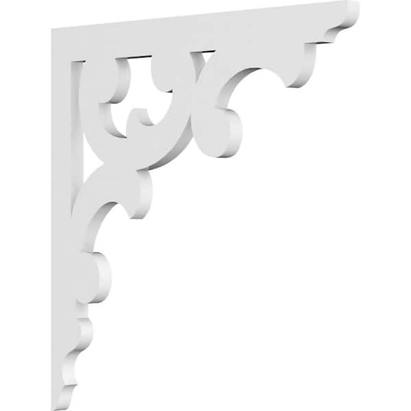 Ekena Millwork 5/8 in. W x 14 in. H x 14 in. D PVC Vienna Bracket