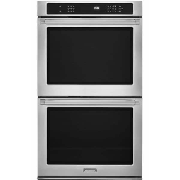 KitchenAid Pro Line Series 30 in. Double Electric Wall Oven Self-Cleaning with Convection in Pro Style Stainless