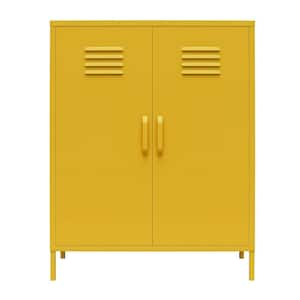 Systembuild Evolution Bonanza 2-Door Metal Locker Storage Cabinet, Mustard Yellow