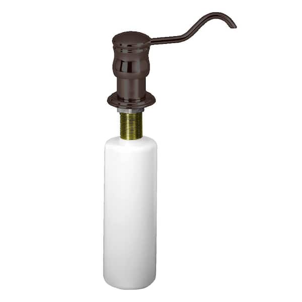 Westbrass Dynasty Kitchen Sink Deck Mount Liquid Soap/Lotion Dispenser with Refillable 12 oz Bottle, Oil Rubbed Bronze