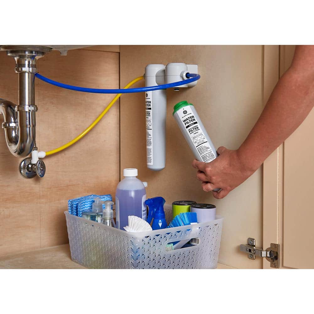 GE Dual Flow Carbon Block Under Sink Water Filter Set