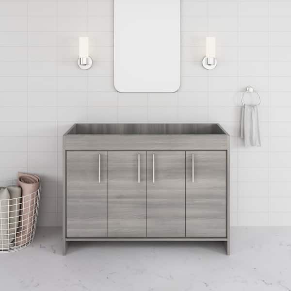 Villa 48 in. W x 18 in D Bath Vanity Cabinet Only in Ash Gray