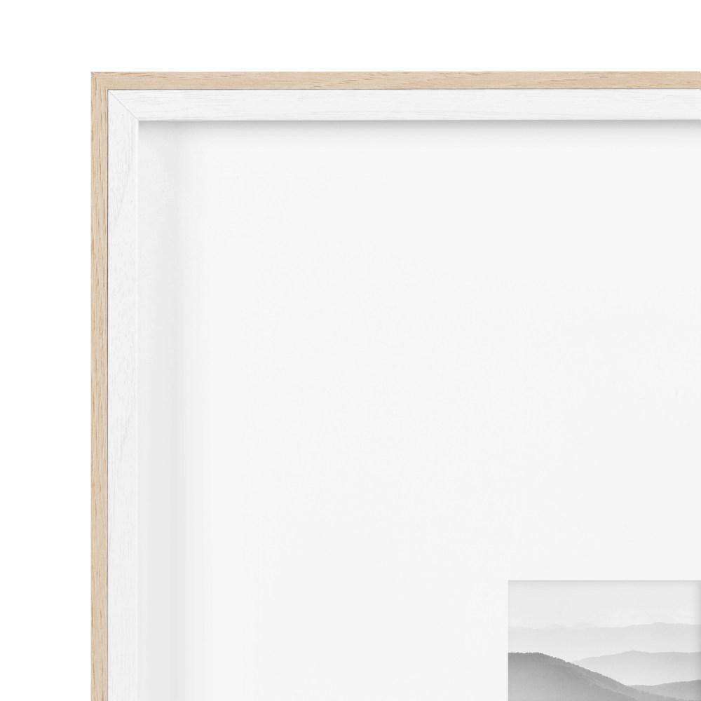 Classic White and Natural 16x20 Tabletop and Wall Photo Frame Set