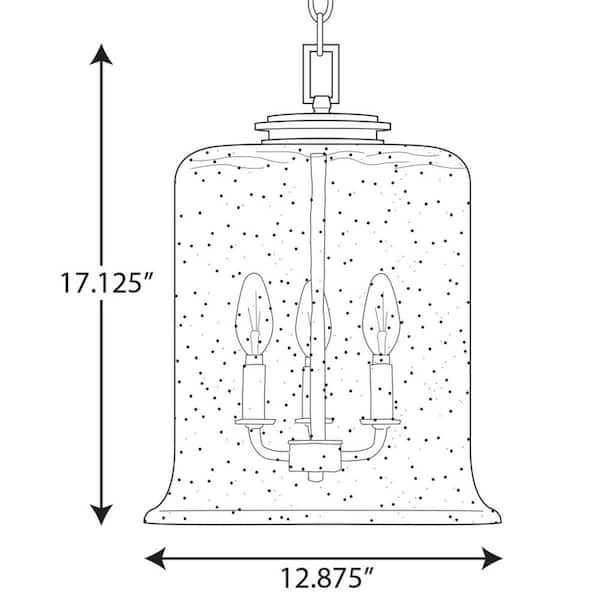 Winslett 3-Light Black Pendant