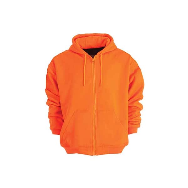 Berne Men's Medium Regular Orange 100% Polyester Enhanced Visibility Hooded Sweatshirt