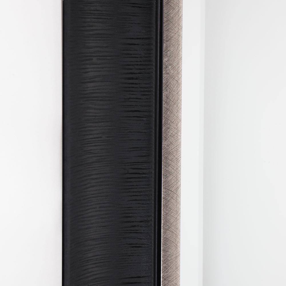 Alderton Transitional Black and Silver Beveled Wall Mirror - 34.5" x 28.5"