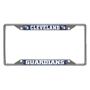 Cleveland Guardians Chrome Metal License Plate Frame, 6.25in x 12.25in