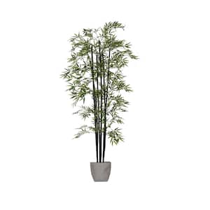 Artificial Faux 72 in. Tall Bamboo Tree with Eco Planter